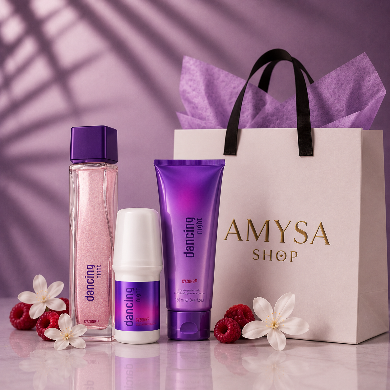 Kit Dancing Night Eu de Perfum + Locion corporal + Deodorante roll on